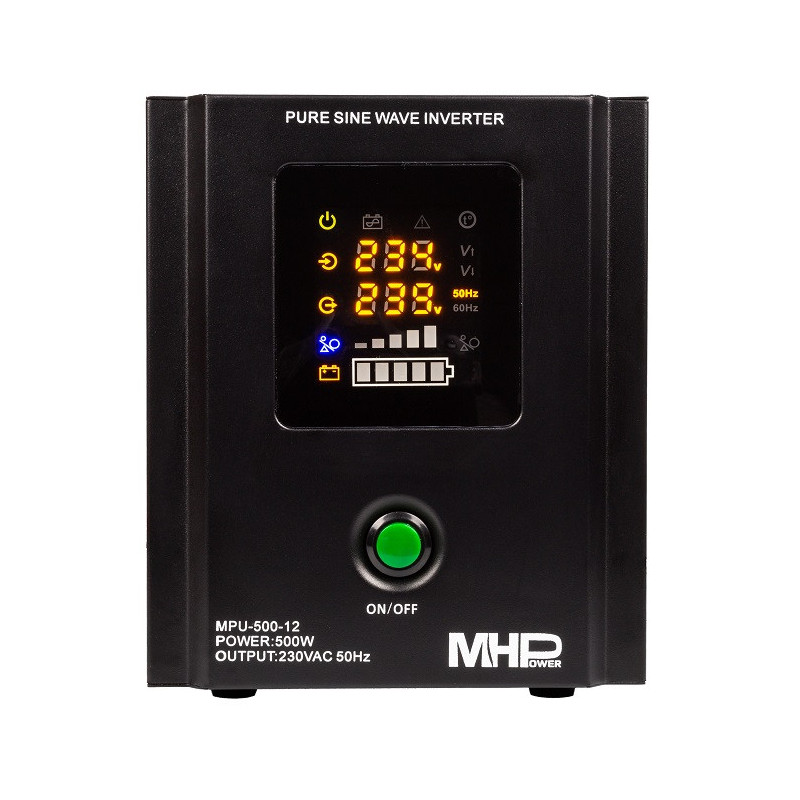 Záložný zdroj MHPower MPU500-12, UPS, 500W, čistá sínus