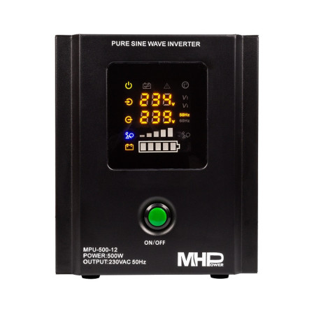 Záložný zdroj MHPower MPU500-12, UPS, 500W, čistá sínus
