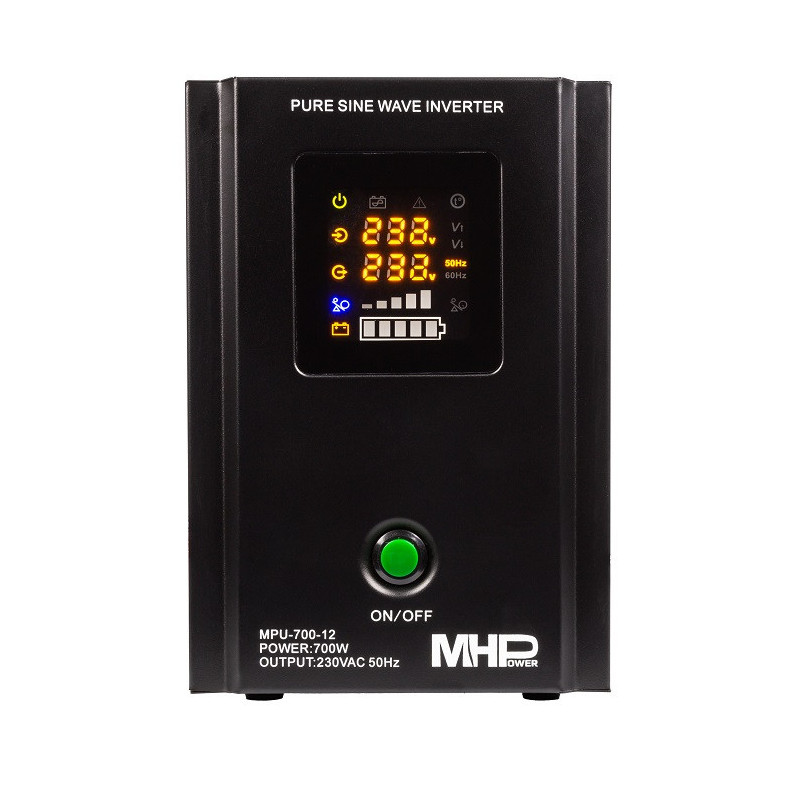 Záložný zdroj MHPower MPU700-12, UPS, 700W, čistá sínus