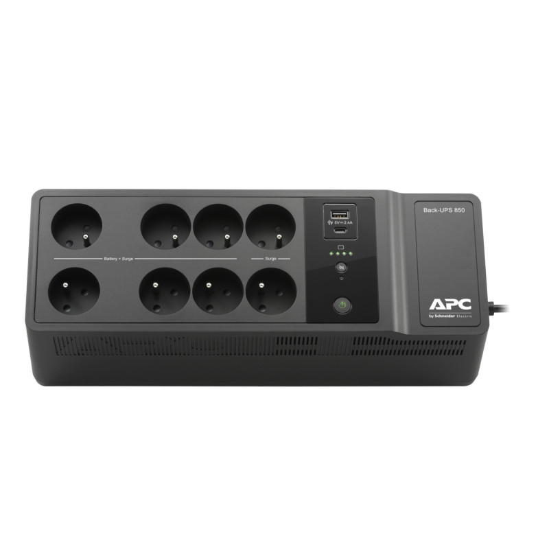 APC Back-UPS 850VA (Cyberfort III.), 230V, USB Type-C a charging ports, BE850G2-FR