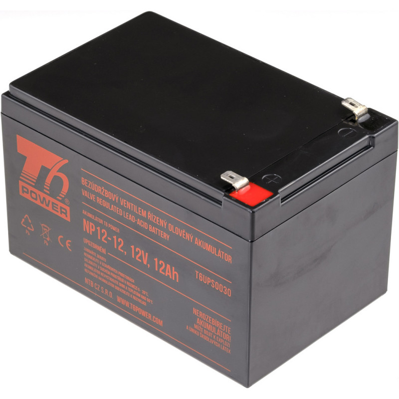 Akumulátor T6 Power NP12-12, 12V, 12Ah, F2