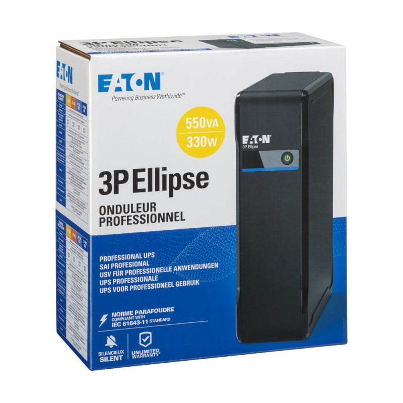 Eaton UPS 1/1fáza, 550VA - 3P Ellipse 550 FR