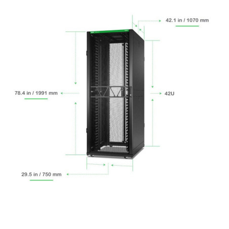 NetShelter SX Networking Enclosure Gen2, 42U,1991Hx750Wx1070Dmm,s vertikálnym cablem mgrs,Black
