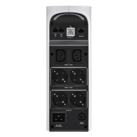APC Back-UPS Pro, 2200VA/1320W, Tower, 230V, 4x Schuko a 2x IEC C13 outlets, RGB