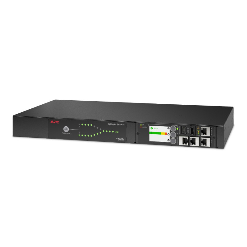 RACK ATS, 230V, 16A, (2) IEC 309 in, (1) IEC 309 out