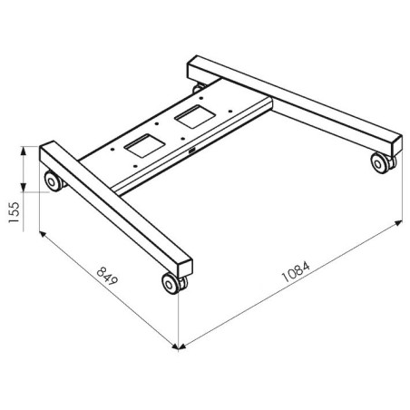 Vogel|s PFT8530S pojazdný podstavec Connect-it Floor strieborný