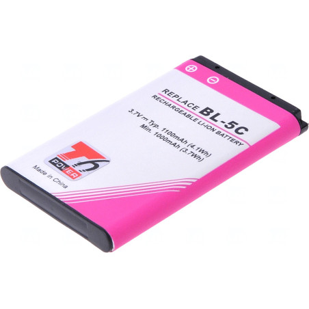 Batéria T6 power Nokia 6300, 6600, 5100, 1100, 3650, 6230, C1-01, C2-01, 1100mAh, 4,1Wh, Li-ion