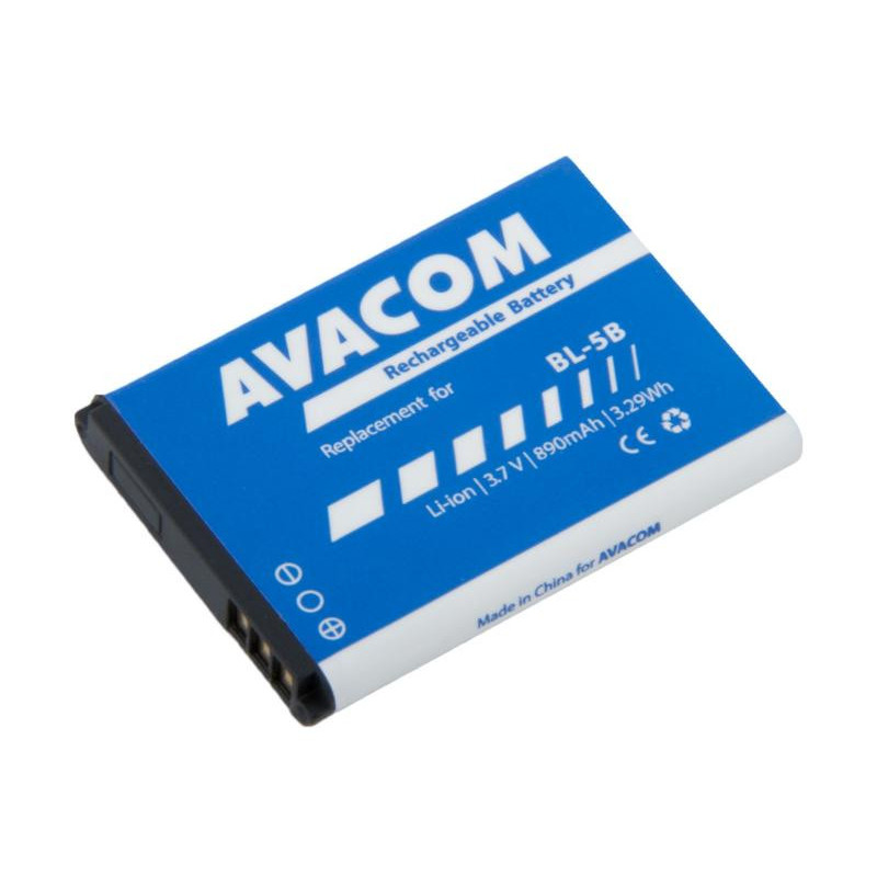 Batéria AVACOM GSNO-BL5B-S890 do mobilu Nokia 3220, 6070, Li-Ion 3,7 V 890mAh (náhrada BL-5B)