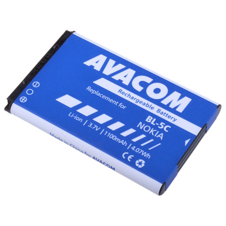 Batéria AVACOM GSNO-BL5C-S1100A do mobilu Nokia 6230, N70, Li-Ion 3,7 V 1100mAh (náhrada BL-5C)