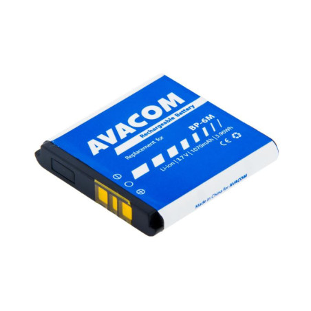 Batéria AVACOM GSNO-BP6M-S1070 do mobilu Nokia 6233, 9300, N73 Li-Ion 3,7 V 1070mAh (náhrada BP-6M)