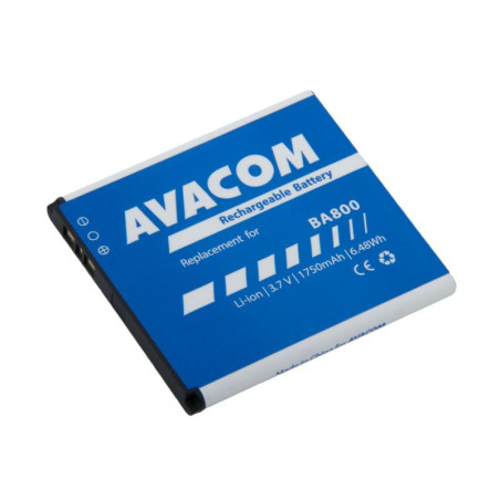 Batéria AVACOM GSSO-BA800-S1750 do mobilu Sony Ericsson Li-Ion 3,7 V 1750mAh (náhrada BA800)