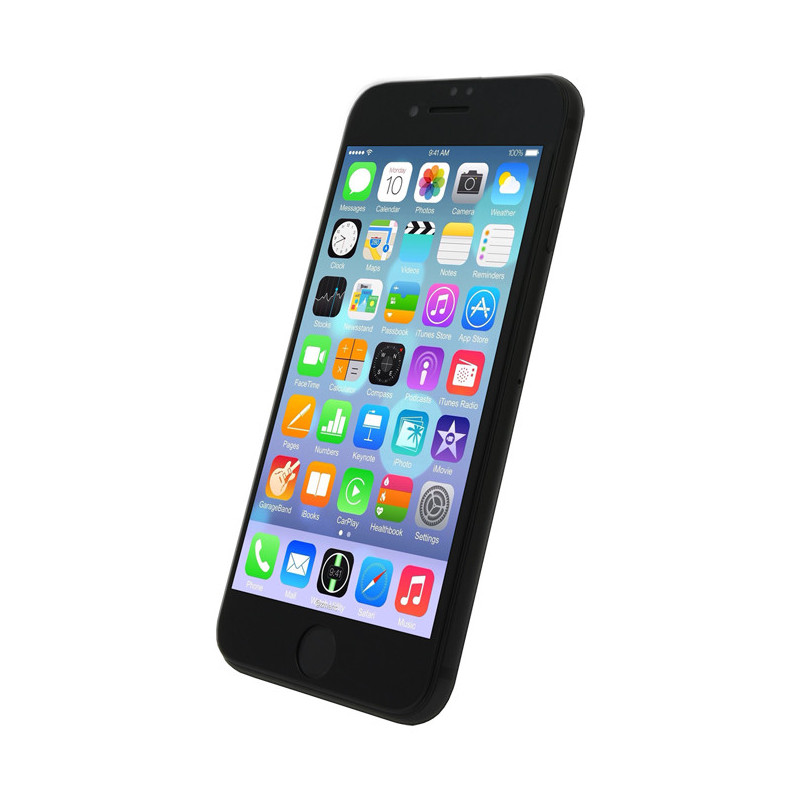 Screenshield™ Apple iPhone 7 Tempered Glass protection display (full COVER BLACK metalic frame)