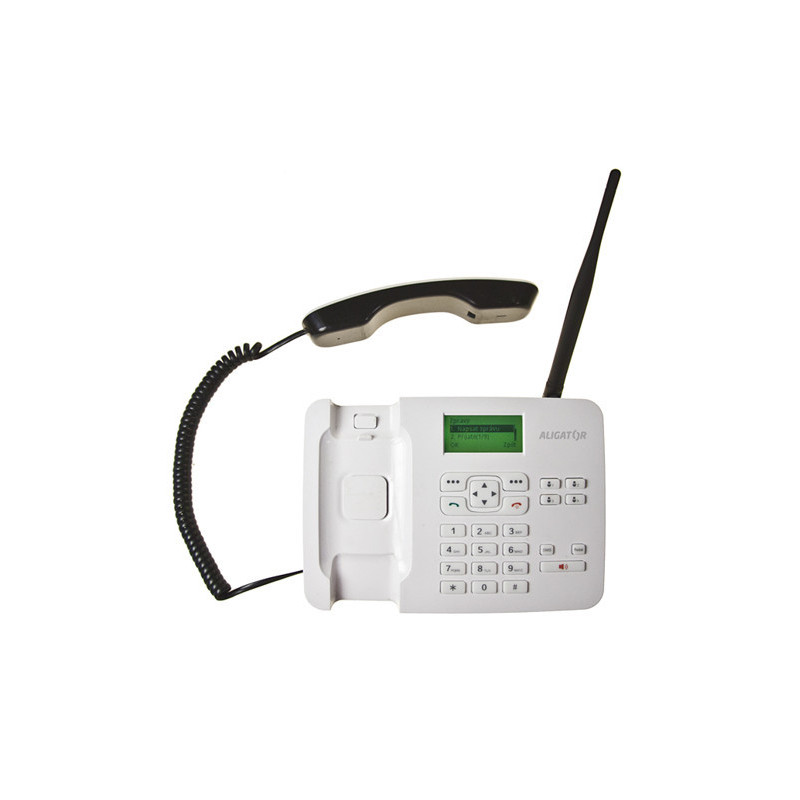 ALIGATOR T100 Stolný telefón na simkartu White