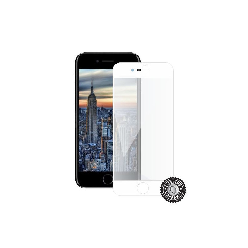 Screenshield APPLE iPhone 8 Tempered Glass Protection (full COVER white)