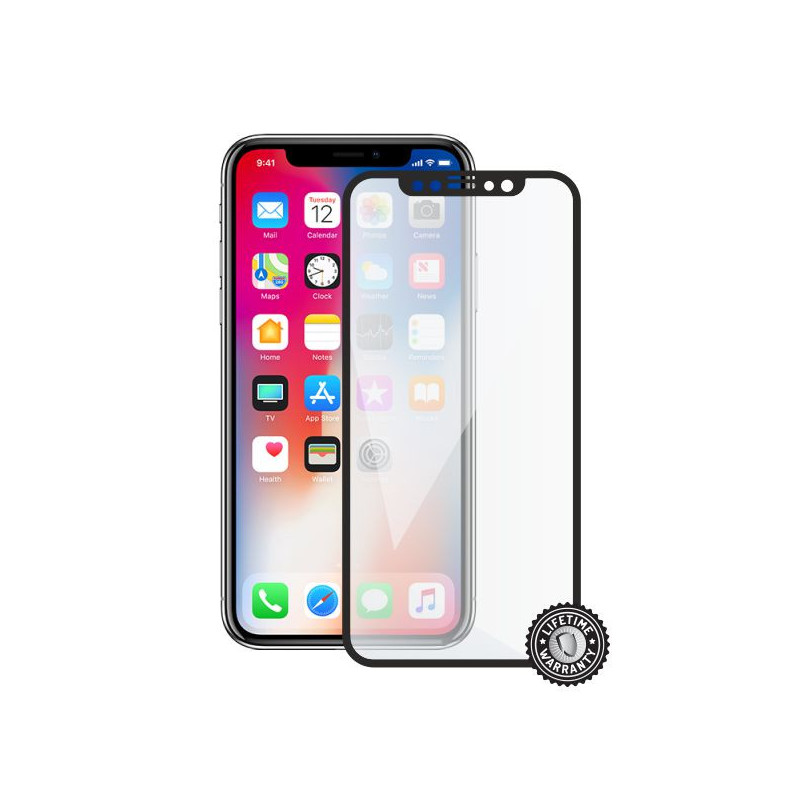 Screenshield APPLE iPhone X/Xs Tempered Glass protection (full COVER black)