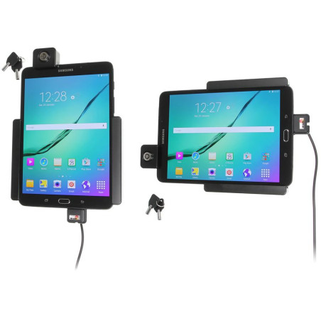 Brodit držiak do auta na Samsung Galaxy Tab S2 8.0 bez púzdra, so skrytým nabíjaním, zámok