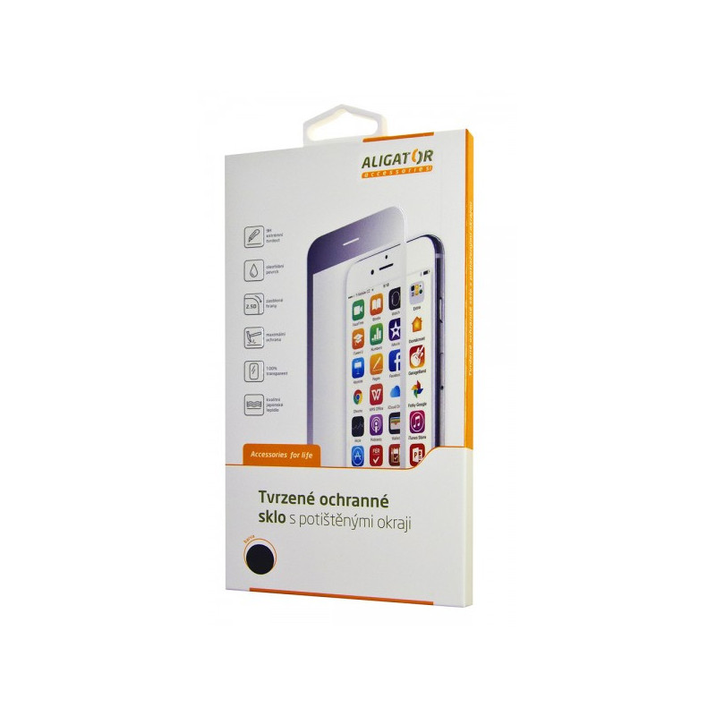 Aligator Ochrana displeja GLASS PRINT iPhone 6/6S Plus čierna