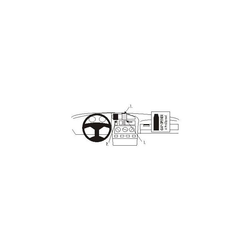 Brodit ProClip Volkswagen Golf III 92-98/Cabrio 94-02/Variant 94-99/Jetta 96-98/Vento 94-98, stred