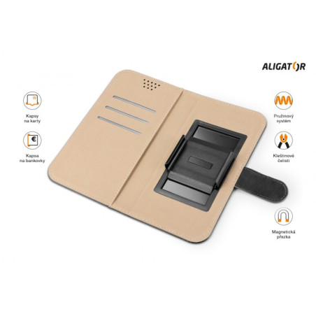 ALIGATOR Puzdro UNI-FIX, vel.L(150*72) čierna