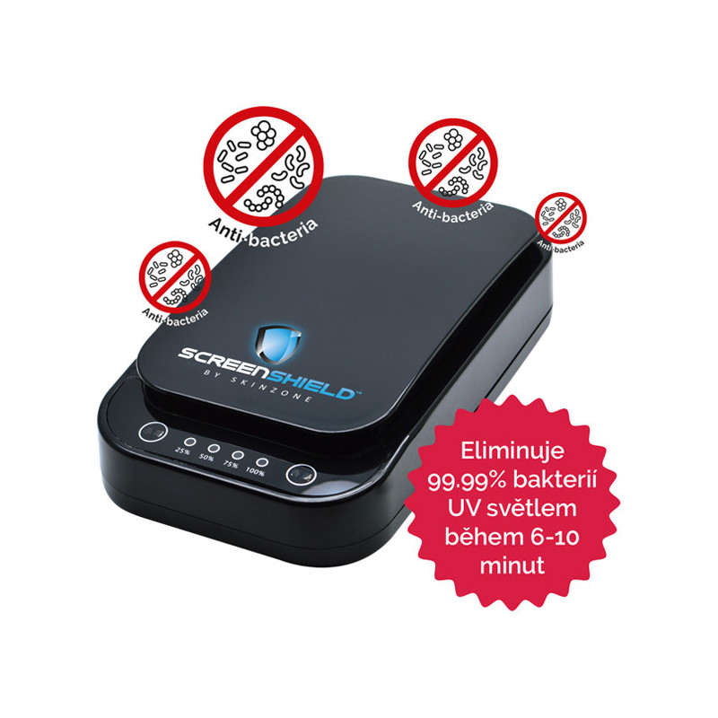 Screenshield™ UV sterilizátor pre mobilné telefóny a drobné predmety (čierna)