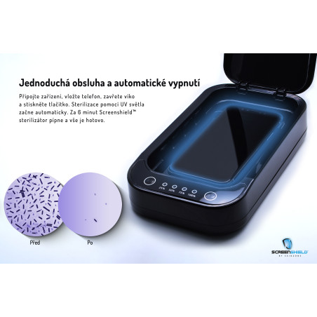 Screenshield™ UV sterilizátor pre mobilné telefóny a drobné predmety (čierna)