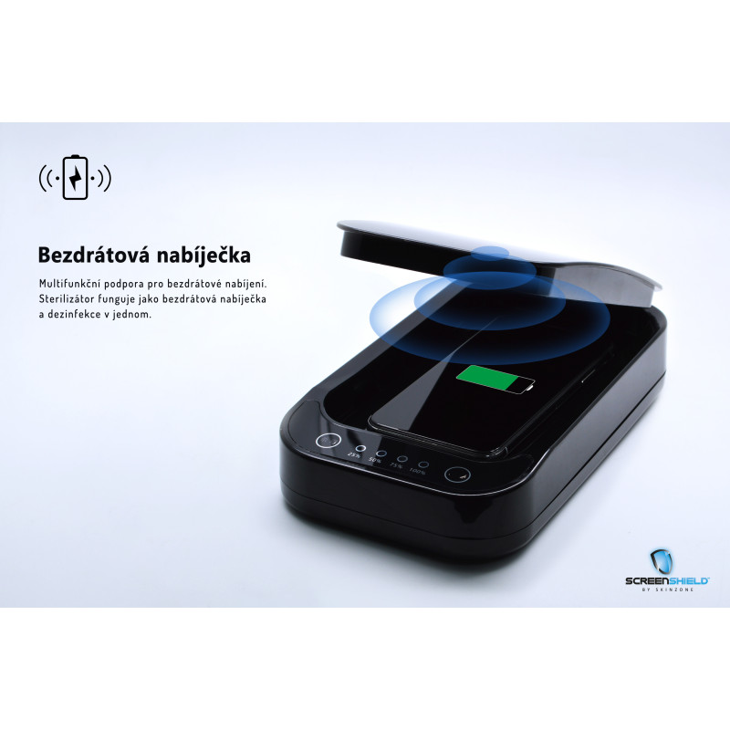 Screenshield™ UV sterilizátor pre mobilné telefóny a drobné predmety (čierna)