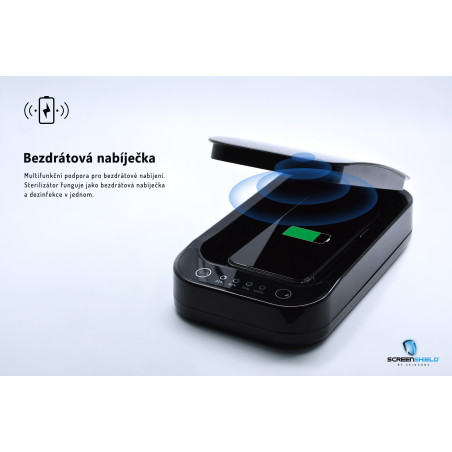 Screenshield™ UV sterilizátor pre mobilné telefóny a drobné predmety (čierna)