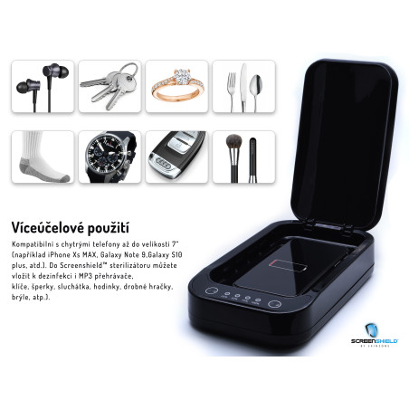 Screenshield™ UV sterilizátor pre mobilné telefóny a drobné predmety (biela)