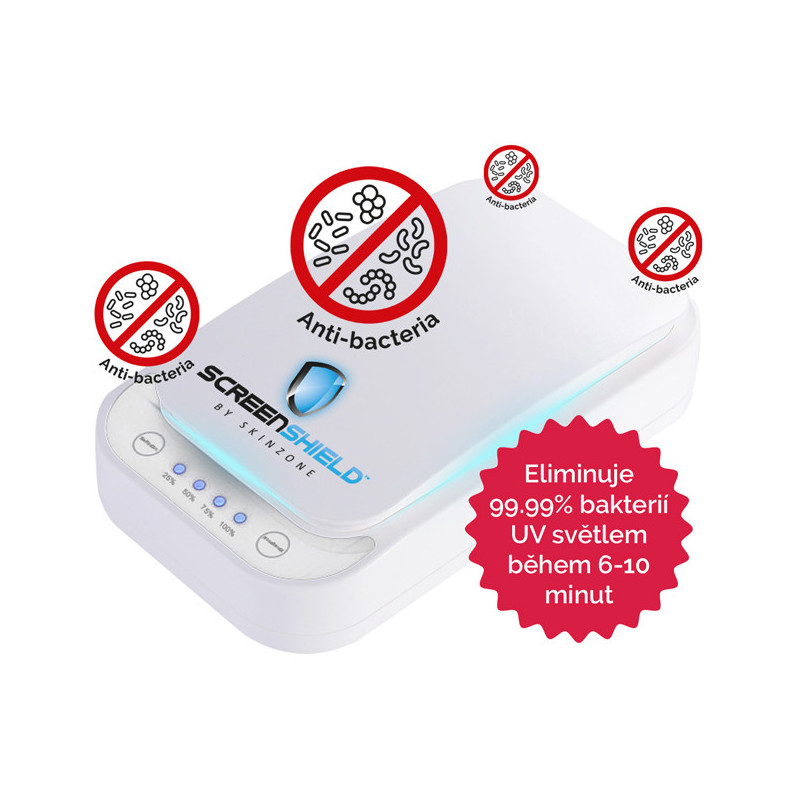 Screenshield™ UV sterilizátor pre mobilné telefóny a drobné predmety (biela)