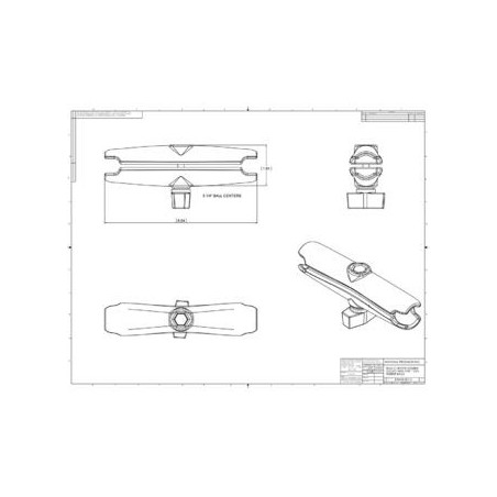 RAM Mounts rameno dlhé, kovové, pre 1" guľové čapy (celková dĺžka 152 mm)