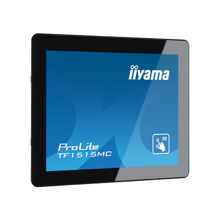 15" iiyama TF1515MC-B2: TN, XGA, capacitive, 10P, 350cd/m2, VGA, DP, HDMI, čierny