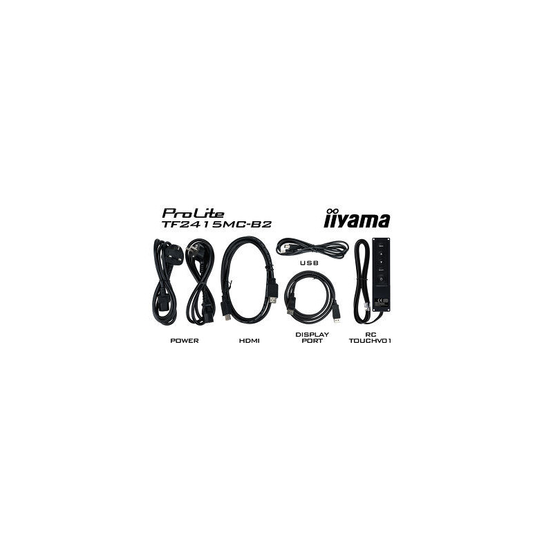 22" iiyama TF2215MC-B2: IPS, FullHD, capacitive, 10P, 350cd/m2, VGA, DP, HDMi, čierny