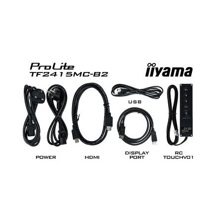 22" iiyama TF2215MC-B2: IPS, FullHD, capacitive, 10P, 350cd/m2, VGA, DP, HDMi, čierny