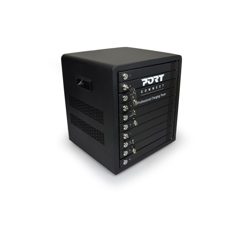 PORT CONNECT CHARGING CABINET 10 UNITS individual door lock, čierny