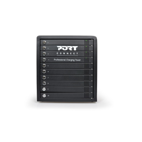 PORT CONNECT CHARGING CABINET 10 UNITS individual door lock, čierny