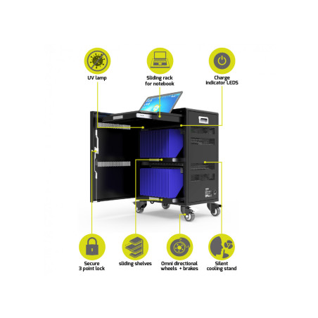 PORT CONNECT CHARGING CABINET 20 Tablets + 1 NB, čierny