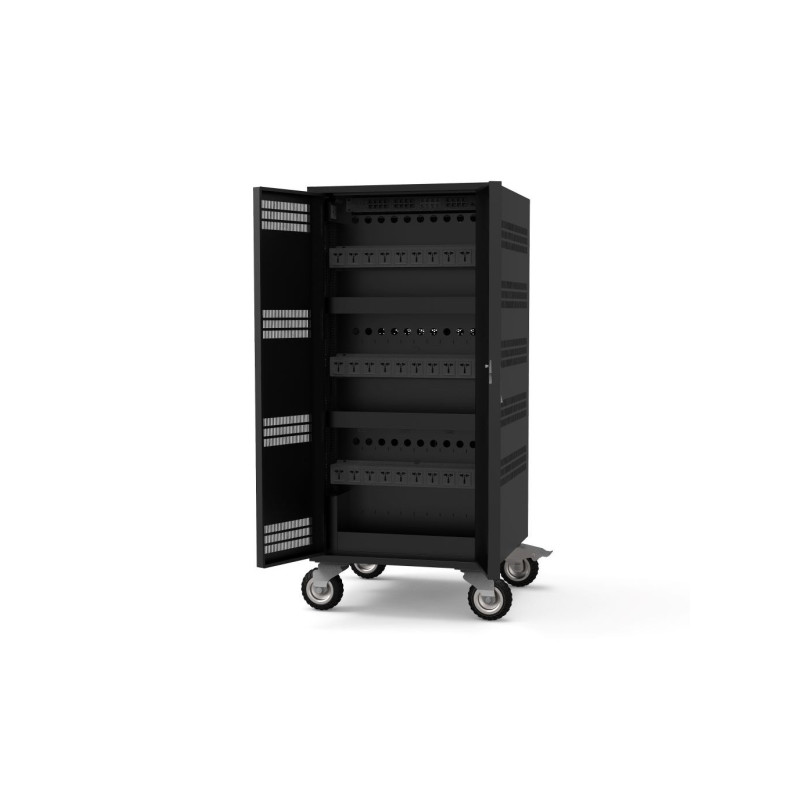 PORT CONNECT CHARGING CABINET 30 Notebooks + RACK 1xU 19||, čierny