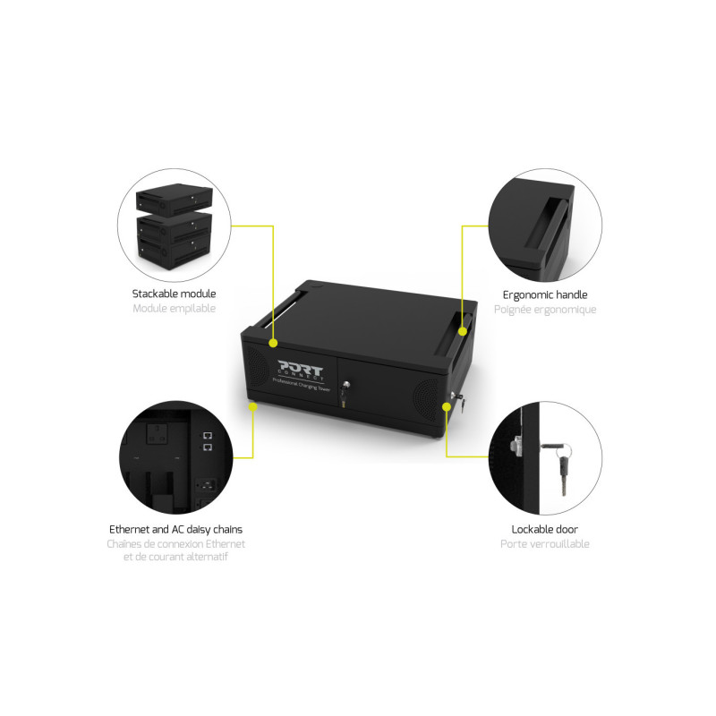 PORT CONNECT CHARGING CABINET 6 Notebooks USB-C, čierny