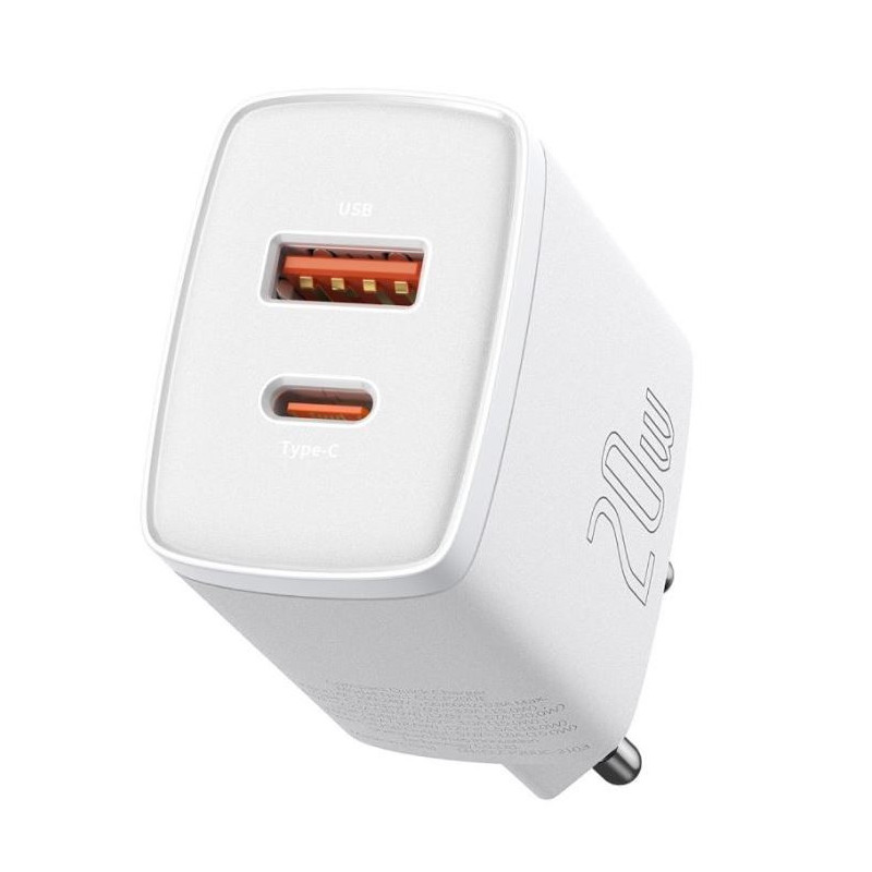 Baseus CCXJ-B02 Compact Quick Nabíjačka USB/USB-C 20W White
