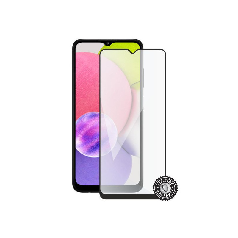 Screenshield SAMSUNG A037 Galaxy A03s (full COVER black) Tempered Glass Protection