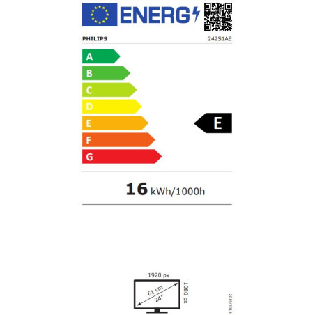 Philips/242S1AE/00/23,8"/IPS/FHD/75Hz/4ms/Black/3R