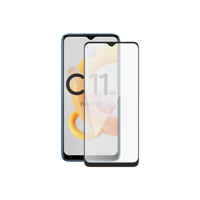 Screenshield REALME C11 (2021) (full COVER black) Tempered Glass Protection