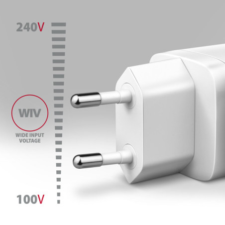 AXAGON ACU-PQ30W Síl nabíjačka do siete 30W, 2x port (USB-A + USB-C), PD3.0/PPS/QC4+/SFC/AFC/Apple