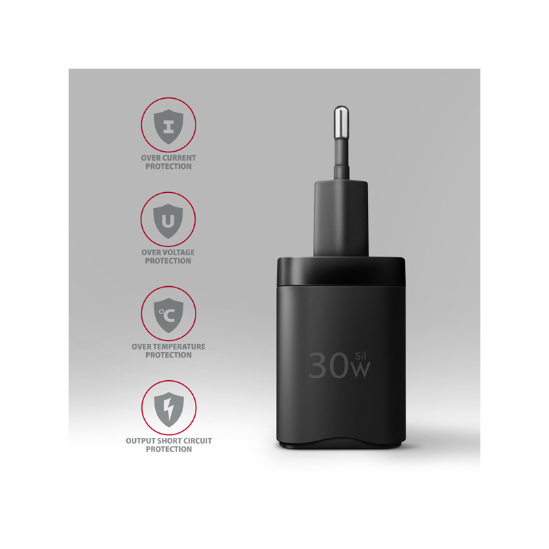AXAGON ACU-PQ30 Síl nabíjačka do siete 30W, 2x port (USB-A + USB-C), PD3.0/PPS/QC4+/SFC/AFC/Apple
