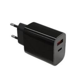 TB Touch USB-C + USB-A čierna nabíjačka