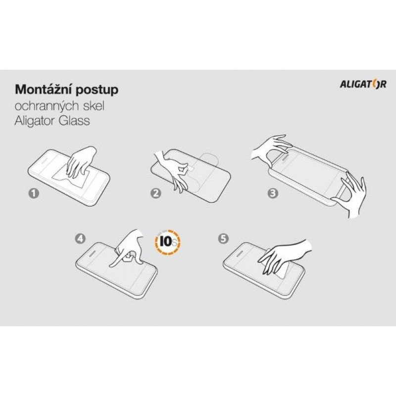 Aligator ochranné tvrdené sklo GLASS PRINT, Xiaomi Redmi A2, čierna, celoplošné lepenie