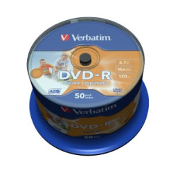 VERBATIM DVD-R (50-Pack) Cake Print 16x 4.7GB NoID