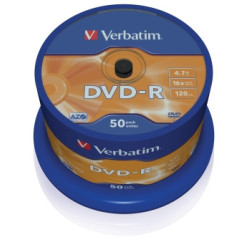 VERBATIM DVD-R(50-Pack)Spindl MattSlvr 16x 4.7GB