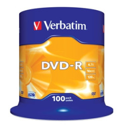 VERBATIM DVD-R(100-Pack)Spindl MattSlvr 16x 4.7GB