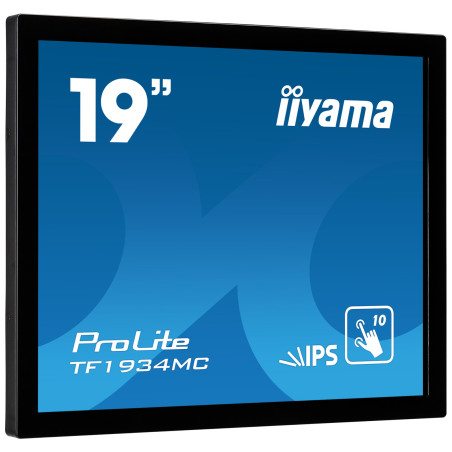 19" iiyama TF1934MC-B7X: IPS, 1280x1024, capacitive, 10P, 350cd/m2, VGA, DP, HDMI, IP65, čierny